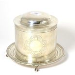 A silver biscuit barrel, London 1898