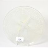 A René Lalique Coquilles opalescent and clear glass plate, No.3012, the underside moulded with