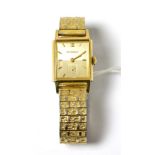 A steel and gold filled wristwatch, signed Wittnauer,circa 1950, lever movement, silvered dial