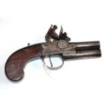 An Early 19th Century Flintlock Over and Under Tap Action Flintlock Pocket Pistol by Reeve of