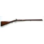 A 19th Century Single Barrel Percussion Sporting Gun by Paton & Walsh, 44, George Street, Perth, the