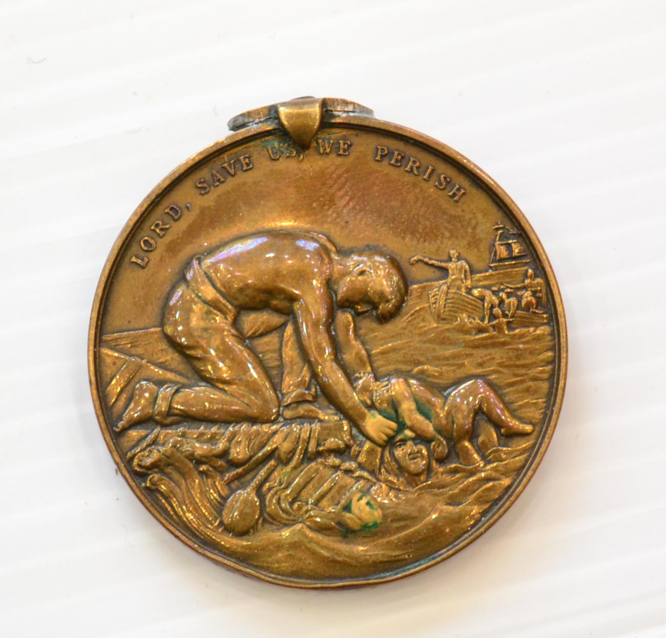 A Liverpool Shipwreck and Humane Society's Marine Medal, type III, in bronze, awarded TO CHARLES R.