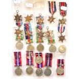 Twenty One Single Second World War Medals, comprising four 1939-45 Stars, Africa Star, Burma Star,