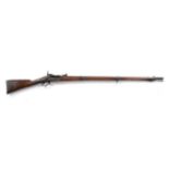 A Good Quality Dutch 1867 Snider Rifle, conversion, the 97.5cm steel barrel with fixed foresight and