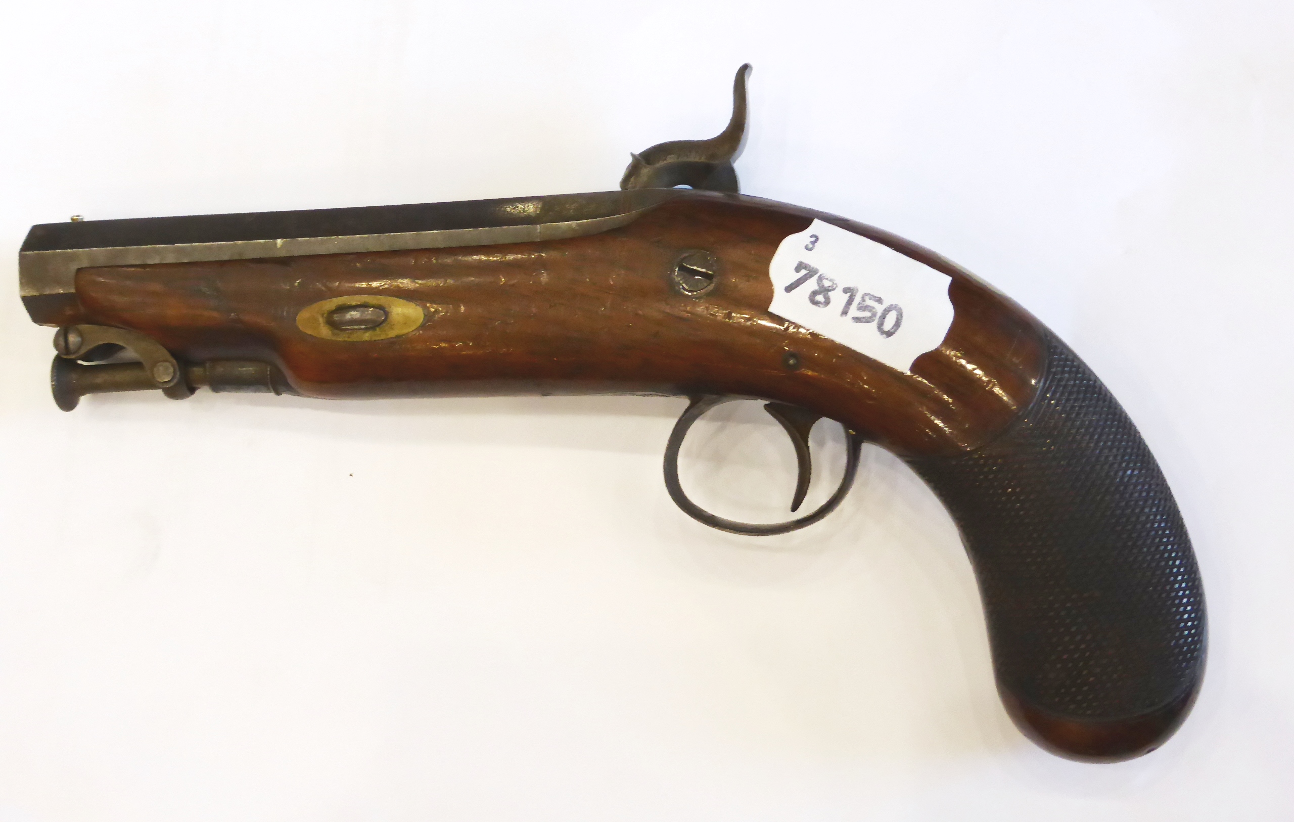 A Pair of 19th Century Percussion Travelling Pistols by Jonathan Neill of Belfast, each with 10cm - Image 4 of 12