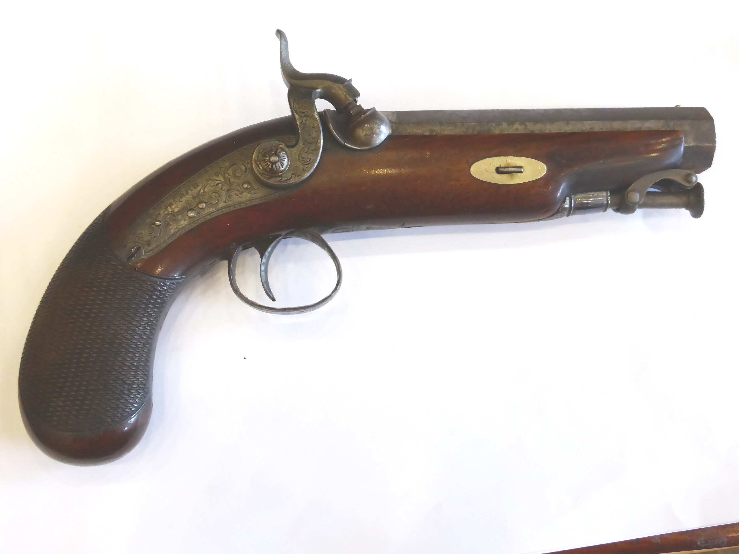 A Pair of 19th Century Percussion Travelling Pistols by Jonathan Neill of Belfast, each with 10cm - Image 8 of 12