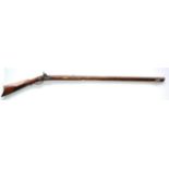 A 19th Century American Kentucky Percussion Rifle by John Kincaid of Boone County, Indiana, the