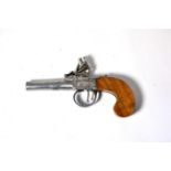 An Early 19th Century Flintlock Pocket Pistol by Dunderdale, Mabson and Labron, the 6cm turn-off