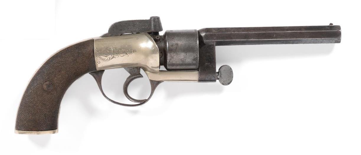 A Good Quality 19th Century Six Shot Percussion Transitional Revolver by Reilly, London, the 12.