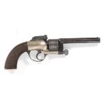 A Good Quality 19th Century Six Shot Percussion Transitional Revolver by Reilly, London, the 12.