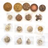 A Collection of Seventeen Various Medals and Medallions, including Military Rifle Shooting,