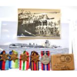 A Second World War Group of Five Medals, comprising 1939-45 Star, Atlantic Star, Burma Star, Italy