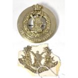 A Victorian White Metal Plaid Brooch to The Royal Scots, the brooch with Queen's crown and