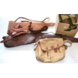 Accessories, including a leather shotgun slip case, a sheepskin lined leather shotgun slip case, a