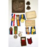 A Family Group of Medals:- a First World War Trio of 1914-15 Star, British War Medal, Victory