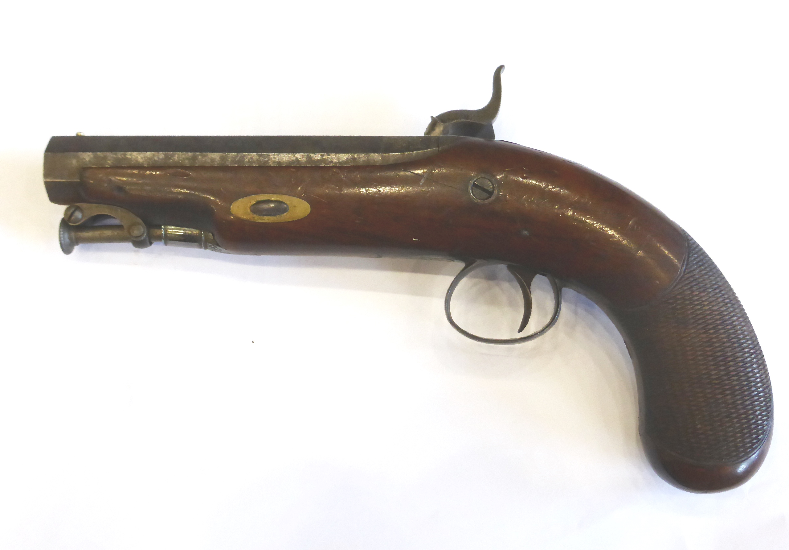 A Pair of 19th Century Percussion Travelling Pistols by Jonathan Neill of Belfast, each with 10cm - Image 9 of 12