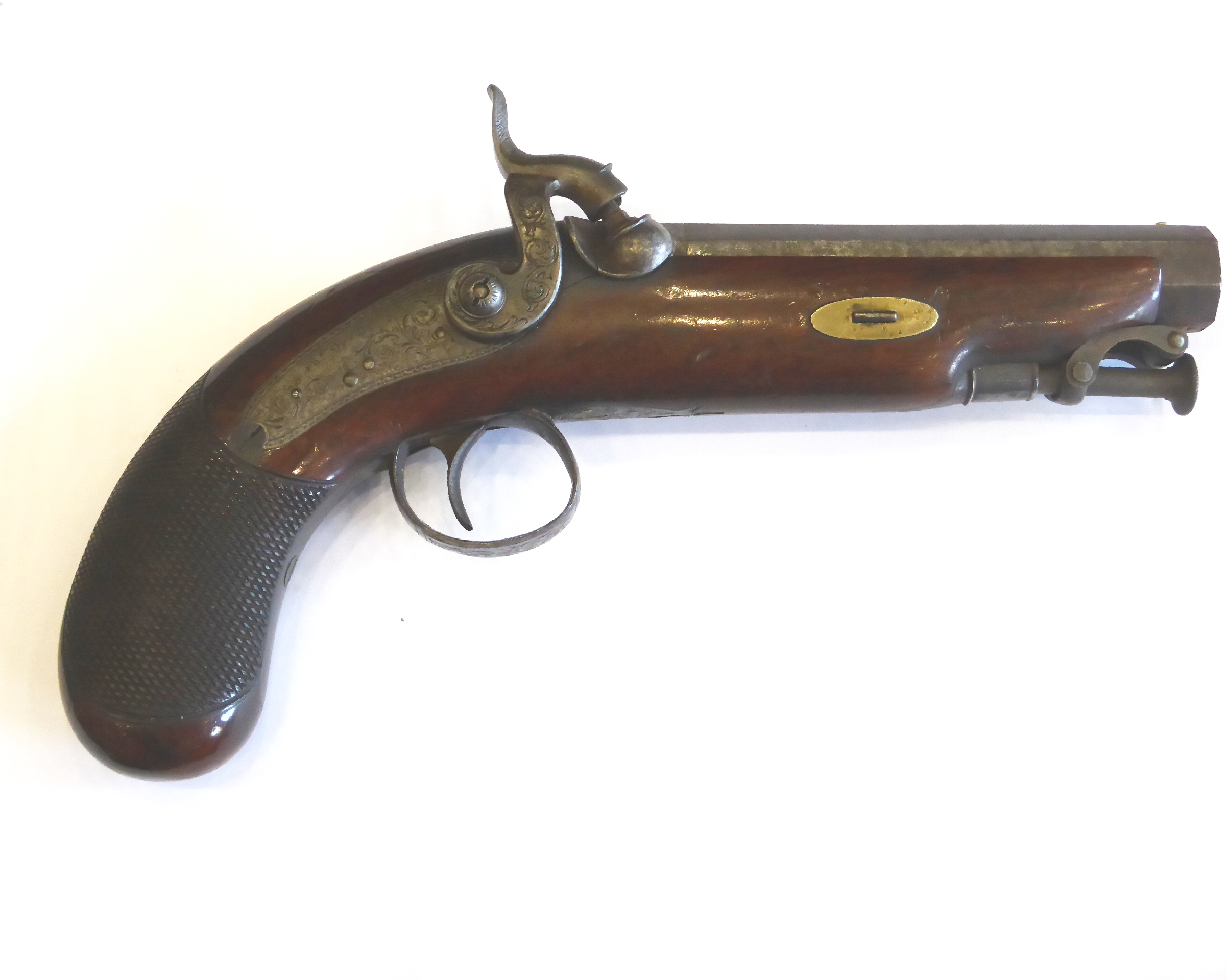 A Pair of 19th Century Percussion Travelling Pistols by Jonathan Neill of Belfast, each with 10cm - Image 3 of 12