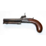 A Good Quality 19th Century Percussion Travelling Pistol by William Mabson, Birmingham, the 9cm