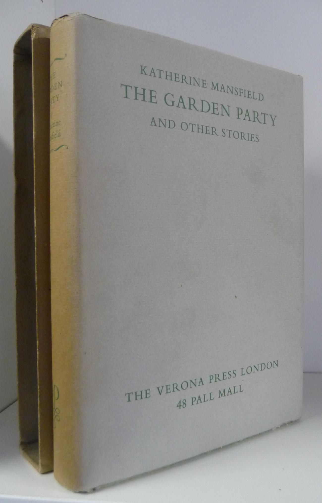 Mansfield (Katherine) The Garden Party, 1939, Verona Press, numbered limited edition of 1200,