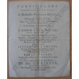 Early Christie's Sale Particulars and Conditions of Sale of A Desirable Freehold Estate called