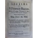 Bacon (Francis) Letters of Sr Francis Bacon, Baron of Verulam .... Written During the Reign of