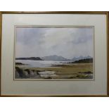 Edward Wesson RI, RBA, RSMA (1910-1983) ''Inner Hebrides from Arisaig, Ross-shire'' Signed,