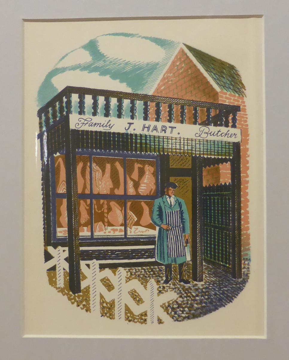 Eric Ravilious (1903-1942) ''Family Butcher'' ''Baker and Confectioner'' ''Hardware'' '' - Image 5 of 5