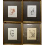 After Salvador Dali (1904-1989) ''Rembrandt'' Etching, together with three further etchings after