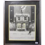 After Harold Riley (b.1934) ''The Christmas Tree Shop Salford'' Signed in pencil and dated (19)76,