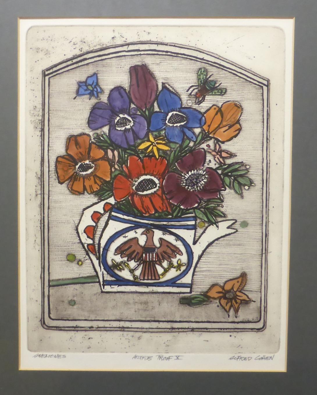 Alfred Cohen (1920-2001) American ''The Persian Vase'' Signed in pencil and numbered APXII, etching, - Image 2 of 6