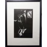 John Byrne (b.1940) Scottish ''The Teddy Boys of Glasgow'' Black and white lithograph, 50cm by 32cm
