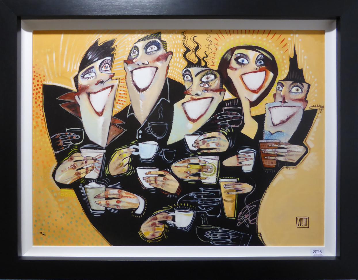 After Todd White (b.1969) American ''Caffeine'' Signed, giclee print, 60cm by 81cm