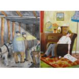 Alan Dickson (20th/21st century) ''Orders of the Gaffer'' ''Dog Tired'' Each signed and inscribed,