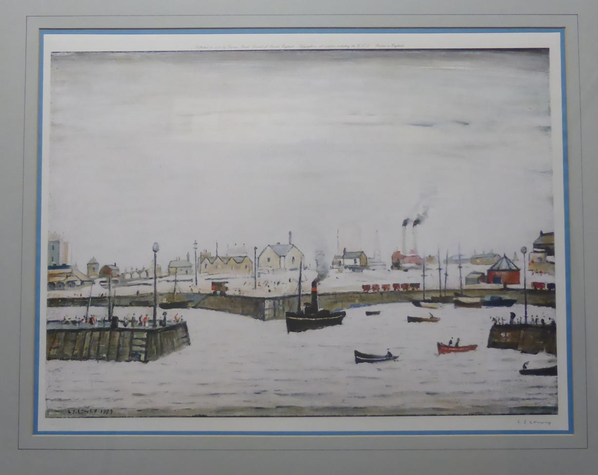 After Laurence Stephen Lowry RA (1887-1976) ''The Harbour'' Signed in pencil, with the blindstamp