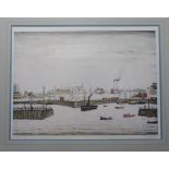 After Laurence Stephen Lowry RA (1887-1976) ''The Harbour'' Signed in pencil, with the blindstamp