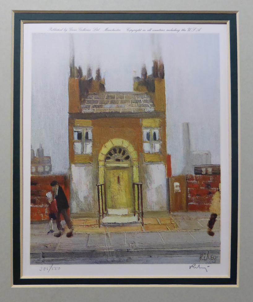 After Harold Riley (b.1934) ''The Yellow Door'' Signed in pencil and numbered 385/550, a colour