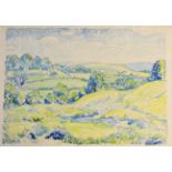 Claude Flight (1881-1955) ''Full Summer'' Signed and inscribed verso, pencil and watercolour,