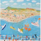 Simeon Stafford (b.1956) ''A View of St Ives'' Signed, inscribed verso, oil on canvas, 60cm by 59.