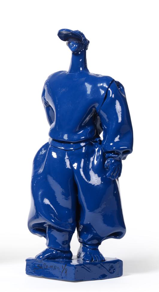 Alain Salomon (Contemporary) French Blue figure Signed and numbered 1/8, ceramic, 43cm high