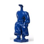 Alain Salomon (Contemporary) French Blue figure Signed and numbered 1/8, ceramic, 43cm high