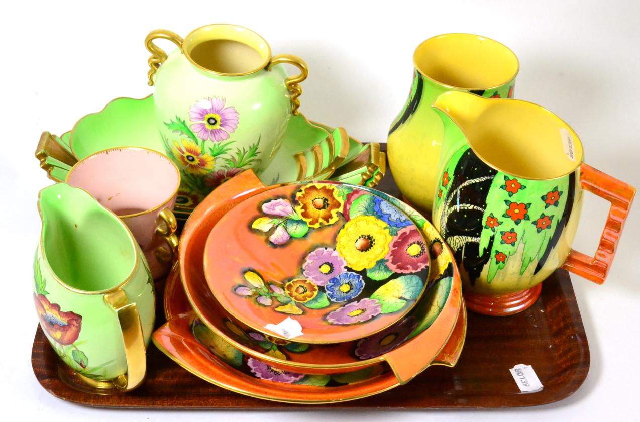 A group of 1920/30s Carlton ware including vases, jugs and dishes