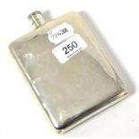 A silver hip flask, marks for Birmingham