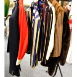 A| group of six gents blazers and dinner jackets together with two fur coats