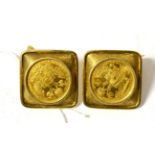 A pair of coin set cufflinks