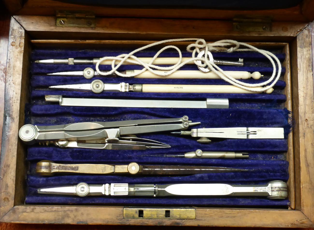 A collection of George III and later architect drawing instruments and rules (some cased and some - Image 5 of 9