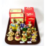 Twelve Royal Doulton Bunnykins figures, Sir Lancelot, Queen Guinevere, Sir Galahad, Sir Gawain,