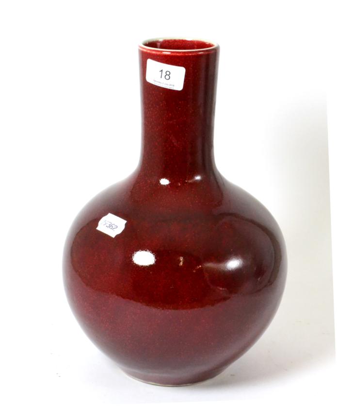 A sang de boeuf vase Modern. Good condition.