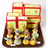 Ten Royal Doulton Bunnykins figures, Seaside (x2), Mrs Bunnykins, Sailor, Susan, Father Bunnykins,