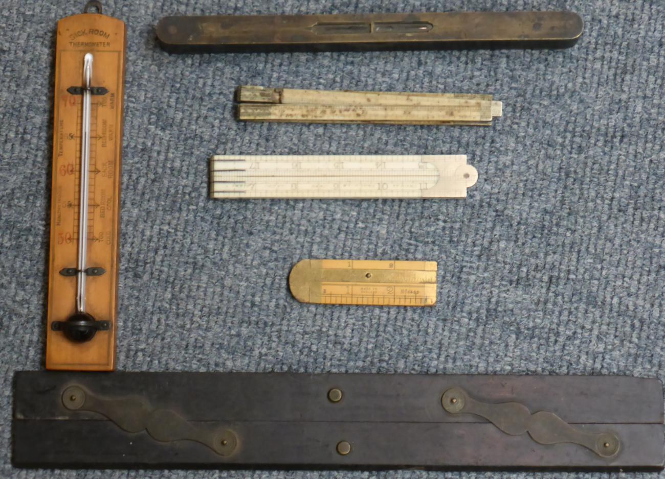 A collection of George III and later architect drawing instruments and rules (some cased and some - Image 9 of 9