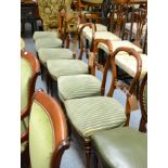 Four Victorian salon chairs together with two further chairs (6)